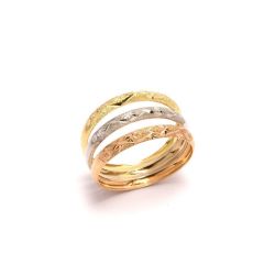 Anel Trio em Ouro 18 Kilates - 24099
